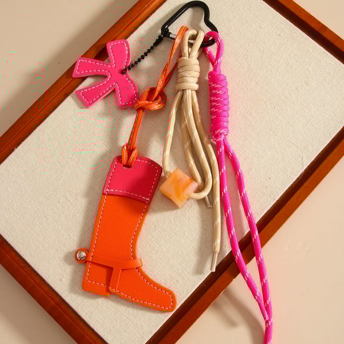 Western Cowboy Style Pony Colorblocking Boots Accessories Women's Bag Charms h5Picture5