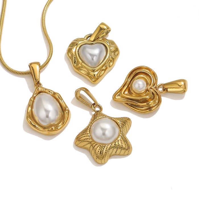 1 Piece Irregular Droplet Stainless Steel Women's Pendants h5Picture5