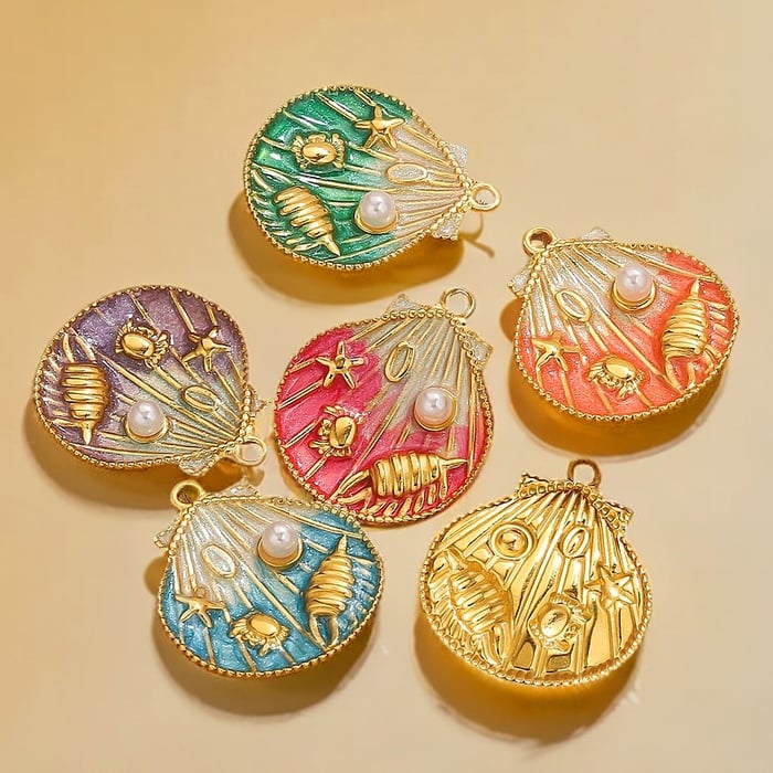 Vacation Conch Stainless Steel Women's Pendants h5Picture3