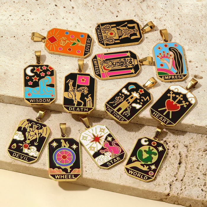 Chic Tarot Stainless Steel Pendants h5Picture4