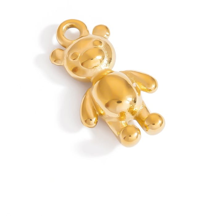 1 Stück Simple Series Niedliche Schildkröte Edelstahl Goldfarben Damenanhänger h5Bild6
