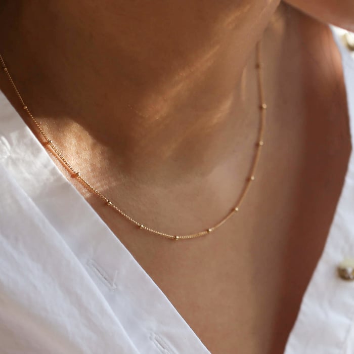 Light Luxury Multi - layer Chain Gold - colored Stainless Steel Women's Necklaces h5Picture3