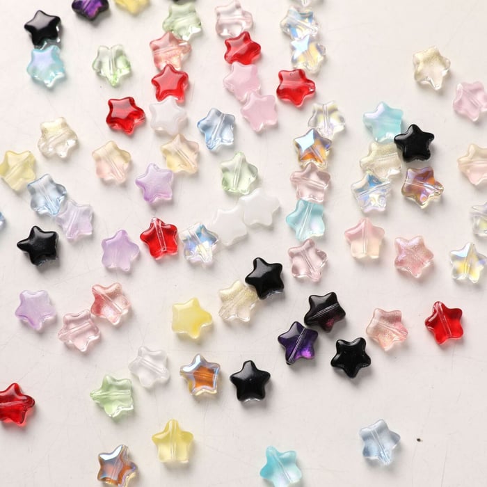 Dazzling Transparent Star Glass DIY Jewelry Beads h5Picture5