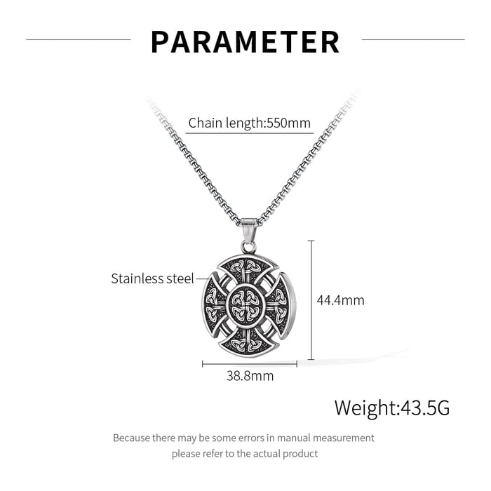 Elegante Herrenhalsketten aus Edelstahl mit keltischem Knoten h5Bild7