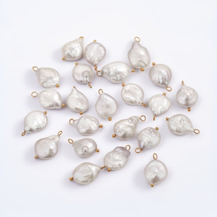 Glamorous Fresh Water Pearl Geometric Stainless Steel Women's Pendants h5Picture3
