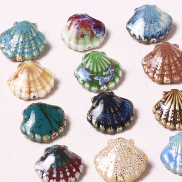 1 Piece Shell Ceramics DIY Jewelry Bead h5Picture4