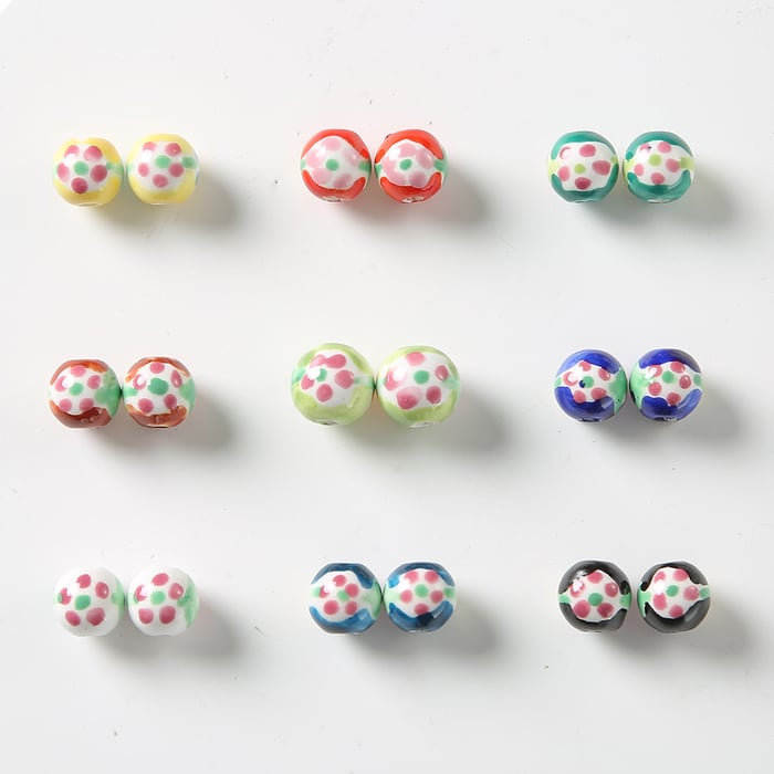 1 Piece Ball Ceramics DIY Jewelry Bead h5Picture3