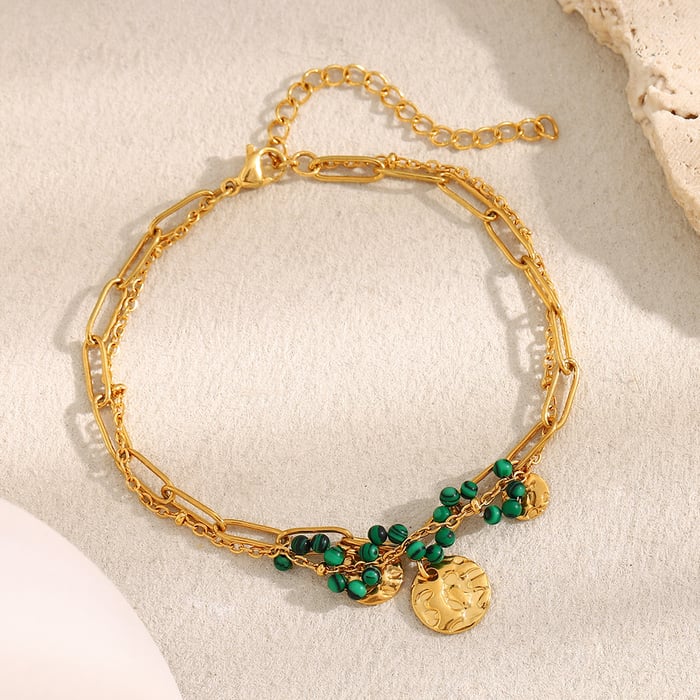 Romantische Serie Mode OL Perlen Edelstahl Damen Kette Armbänder h5Bild3
