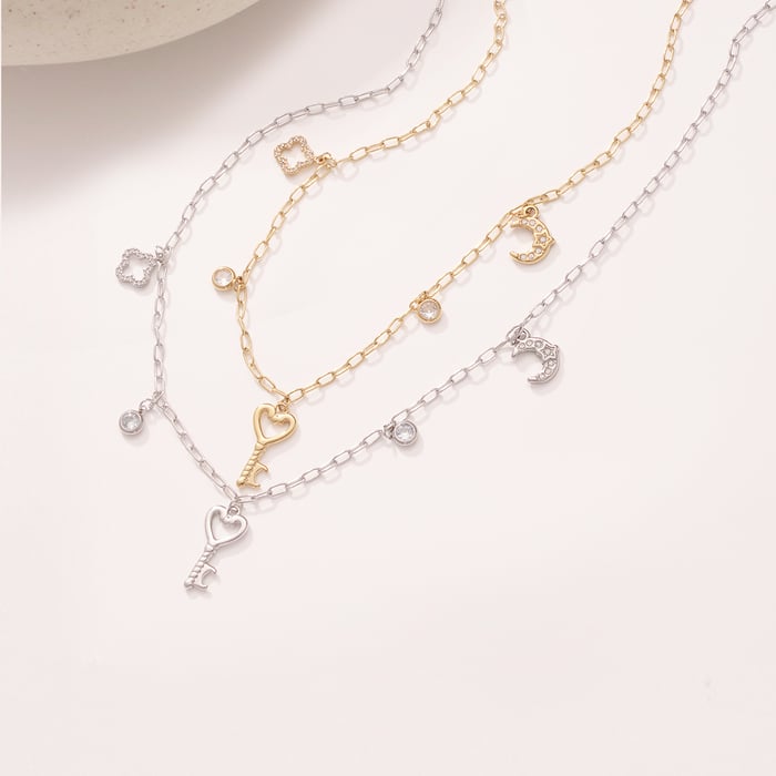 Designable Heart Locker Stainless Steel Gold Color Women's Pendant Necklaces h5Picture3