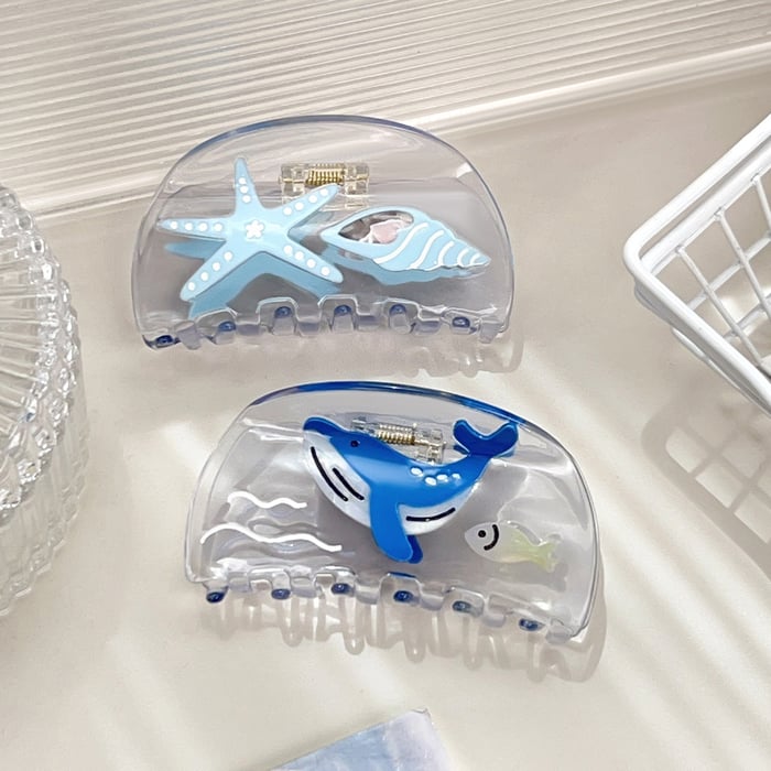 1 Piece Simple Series Vacation Turtle Acetate Women's Hair Claws h5Picture2