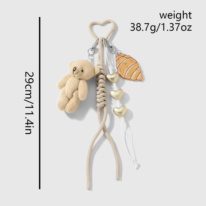 Cute Plush Animal Alloy Bag Charms h5Picture2