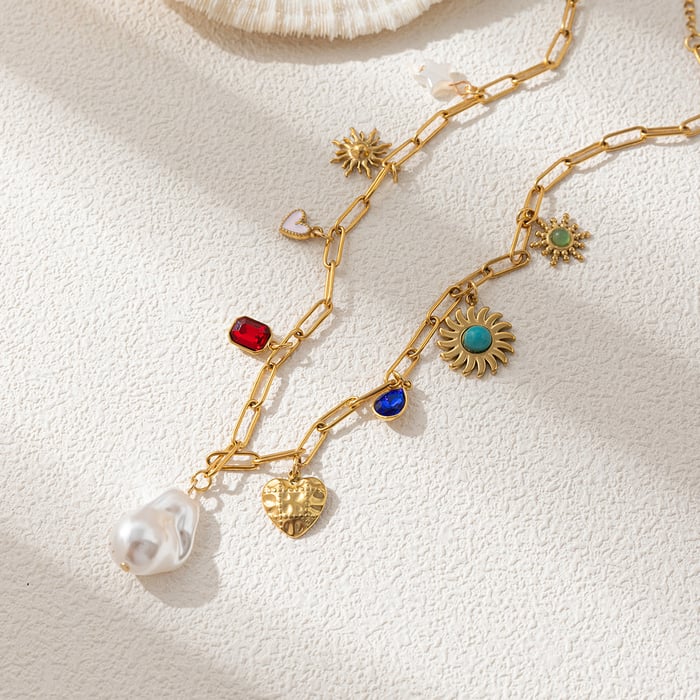 Edelstahl Anhänger halsketten Herz Süße Täglich Romantische Serie frauen schmuck h5Bild5