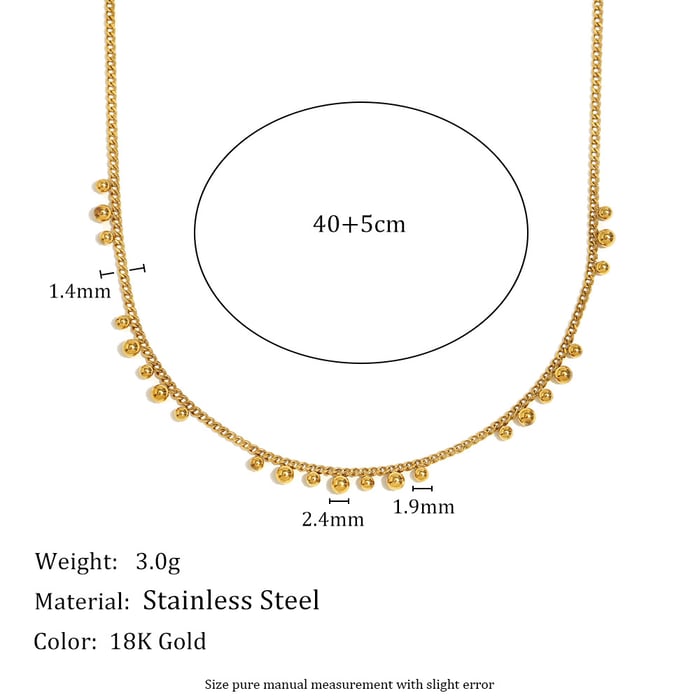 Simple Series OL Solid Color Stainless Steel Women's Chain Necklaces h5Picture4