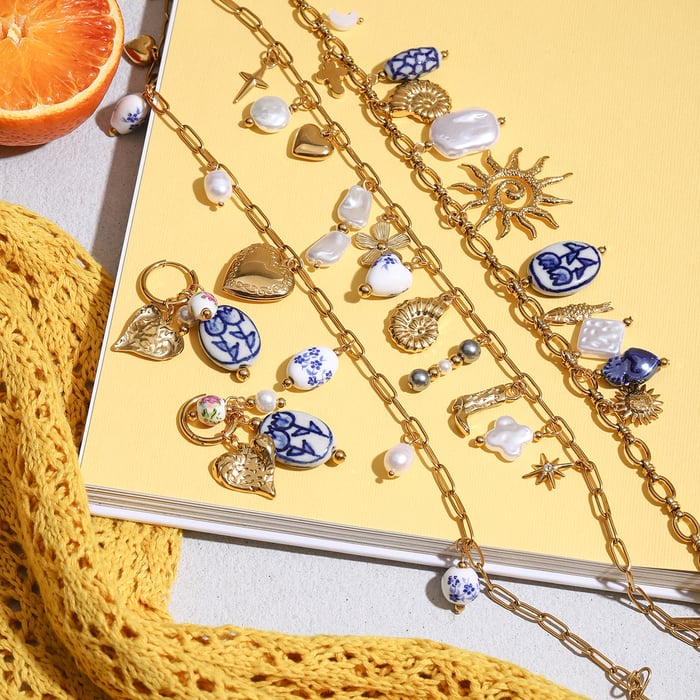 Romantic Stainless Steel Gold Color Pendant Necklaces h5Picture4