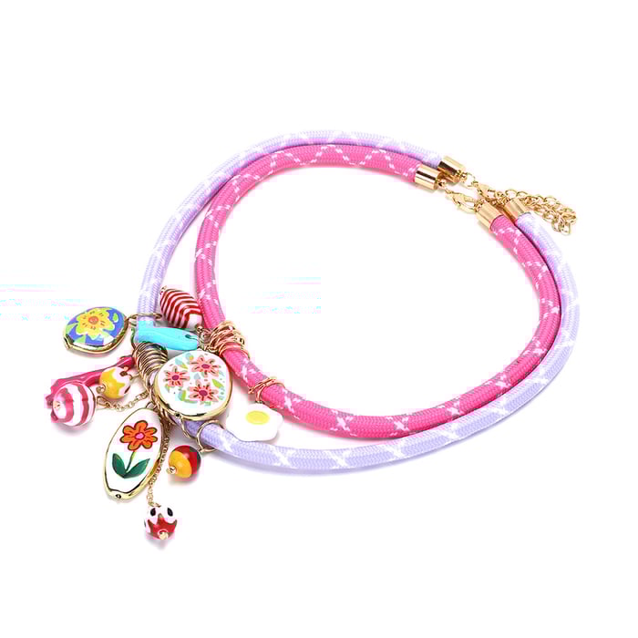 Retro Flower CCB Pendant Necklaces h5Picture5