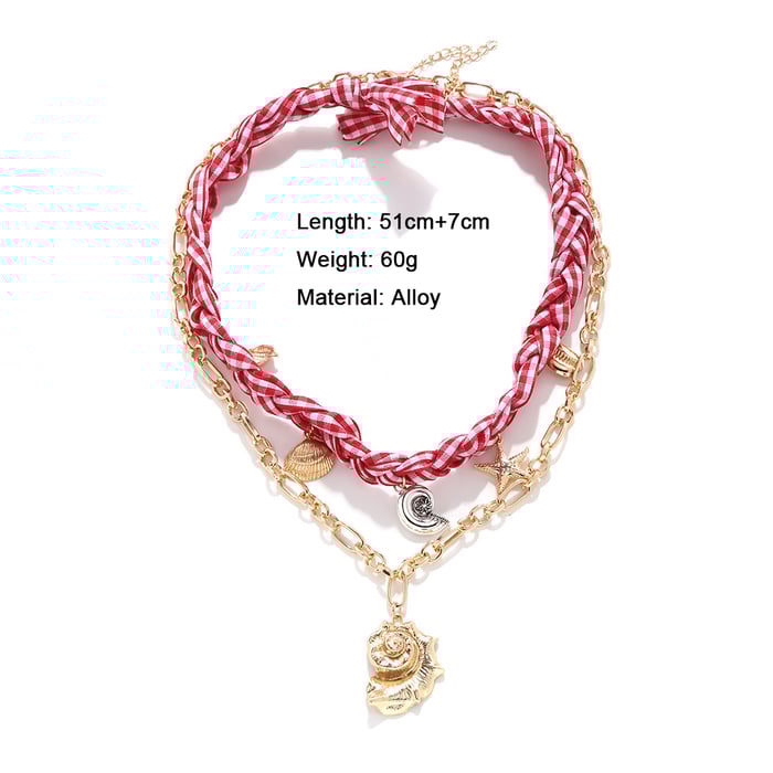 Sweet Alloy Whelk Layered Necklaces