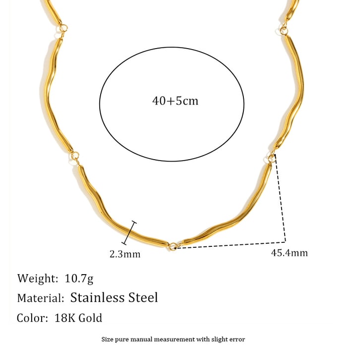 Simple Series Einfache Edelstahl Damen Kettenhalsketten h5Bild2