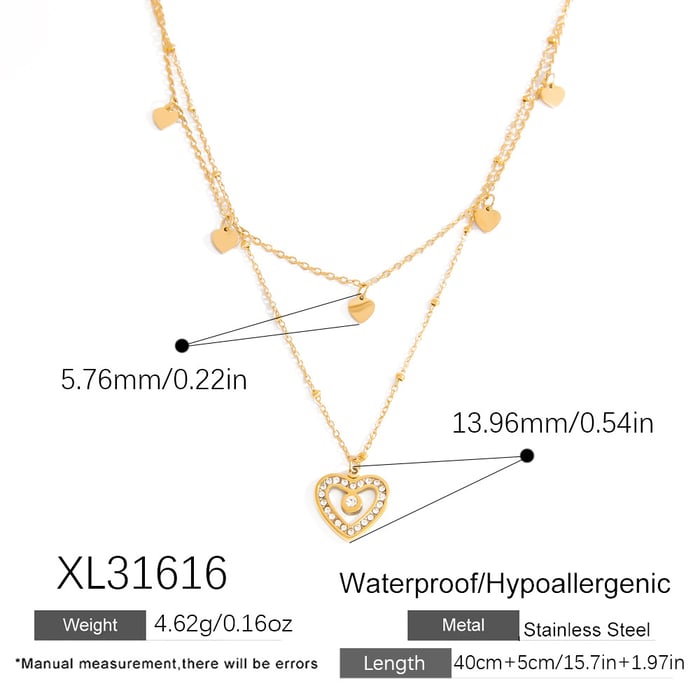 Vacation Shell Stainless Steel Gold Color Women's Pendant Necklaces