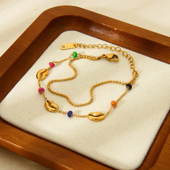 Fashionable Colorful Conch Stainless Steel Women's Bracelets h5Picture4