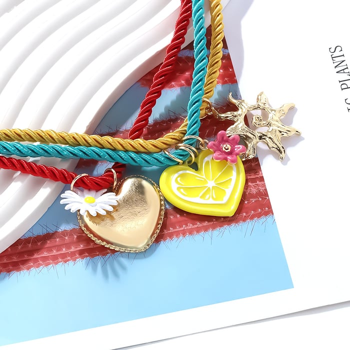 Sweet Heart Alloy Pendant Necklaces h5Picture5