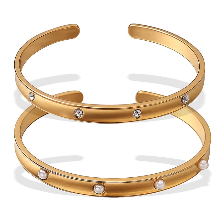 Stainless Steel Gold Color Cuff Bracelets Picture5