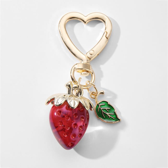 Sweet Strawberry Bag Charms