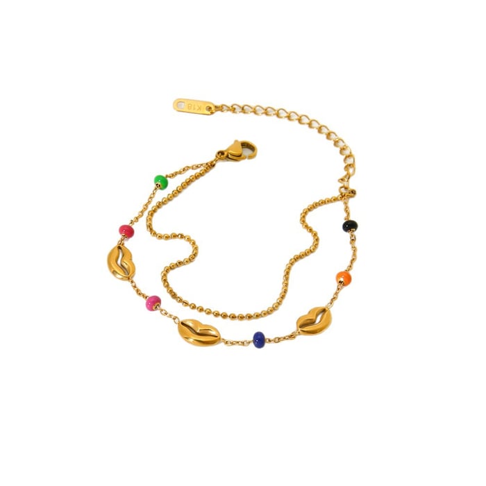 Fashionable Colorful Conch Stainless Steel Women's Bracelets h5Picture5