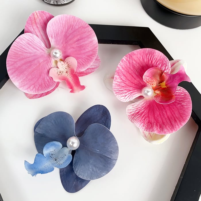 Romantic Series Sweet Flower Fabric Women's Hair Claws Picture4