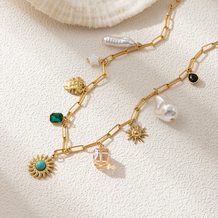 Edelstahl Anhänger halsketten Herz Süße Täglich Romantische Serie frauen schmuck h5Bild3