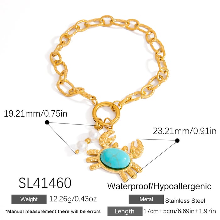 Cute Little Crab Stainless Steel Women's Bracelet h5Picture2