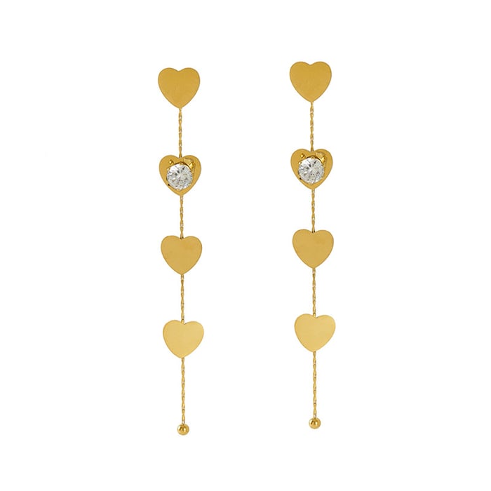 Quaste Edelstahl Gold Farbe Baumeln Ohrringe
