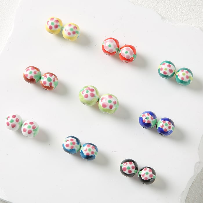 1 Piece Ball Ceramics DIY Jewelry Bead h5Picture4