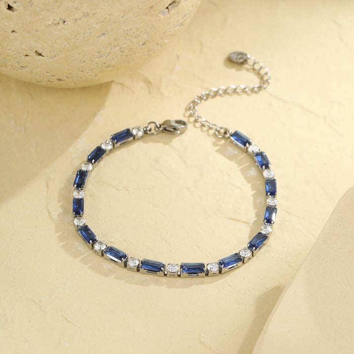 Simple Series Daily Geometric Stainless Steel Women's Chain Bracelets h5Picture3