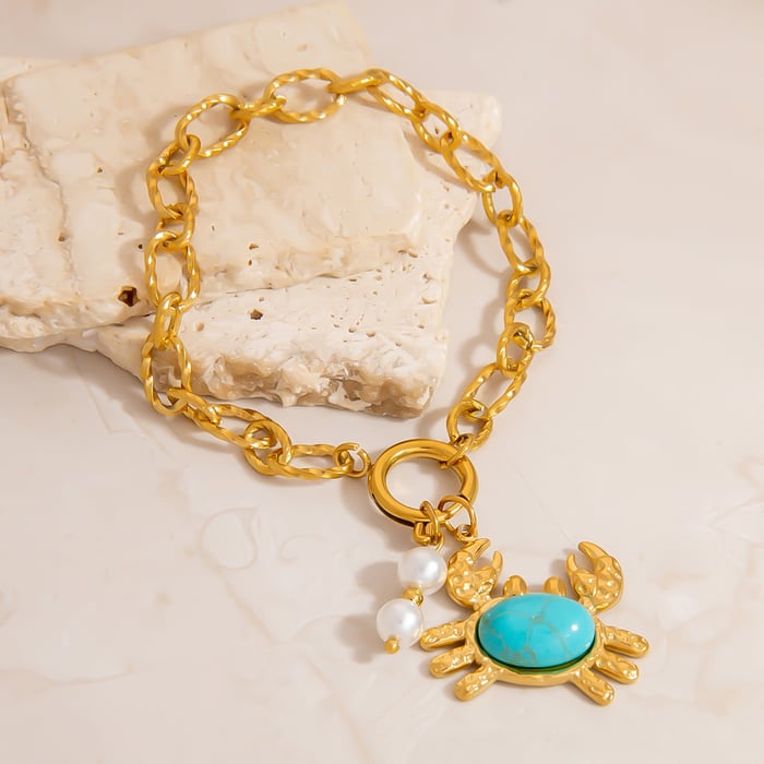 Cute Little Crab Stainless Steel Women's Bracelet h5Picture3