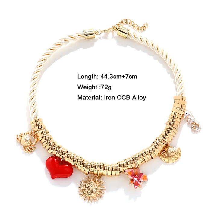 Vacation Alloy Pendant Necklaces