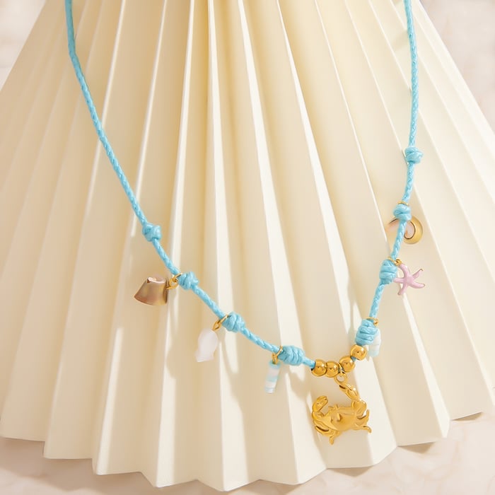 Oceanic Stainless Steel Gold Color Pendant Necklaces h5Picture4