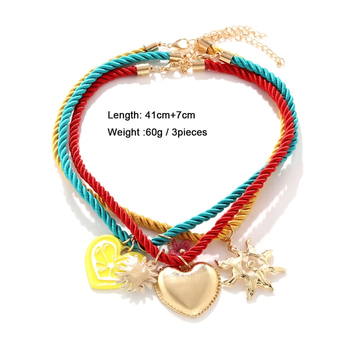 Sweet Heart Alloy Pendant Necklaces