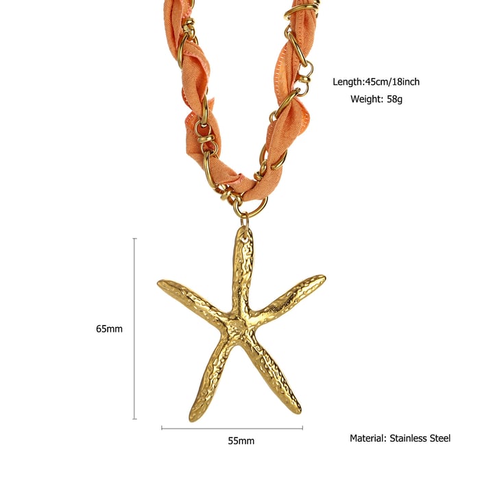 1 Pair Romantic Series Vacation Turtle Stainless Steel   Gold Color  Women's Pendant Necklaces h5Picture2