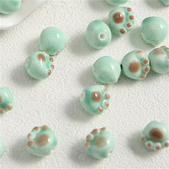 1 Piece Green Series Ceramics DIY Jewelry Bead h5Picture3
