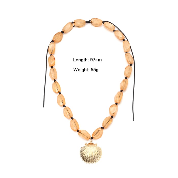 Vacation Resin Beaded Necklaces