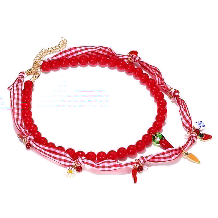 Cute Fruit Resin Layered Necklaces h5Picture2