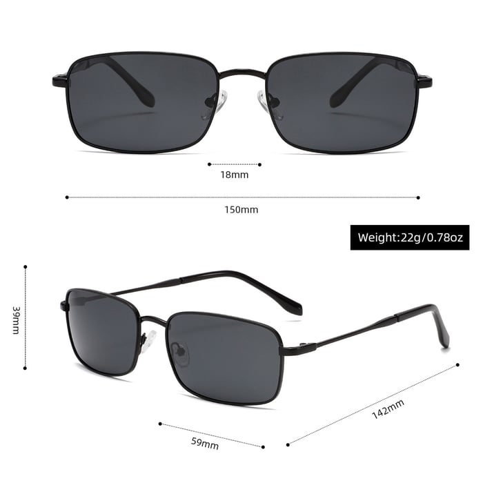 1 Paar Simple Series Casual Solid Color PC Damen-Sonnenbrille h5Bild4