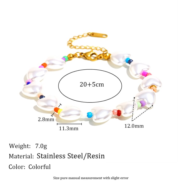 Romantische Serie Sweet Heart Acryl Damen Perlen Halsketten
