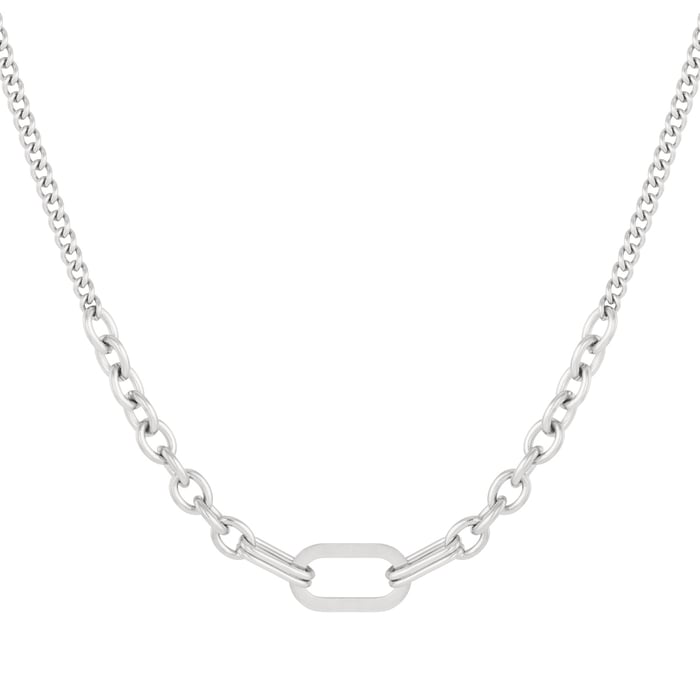 Classic Squircle Chain Stainless Steel Gold Color Women's Chain Necklaces