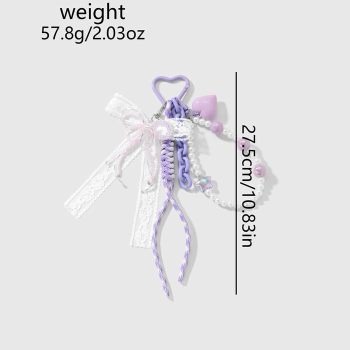 Süße Schleife Knoten Acryl Tasche Charms h5Bild2