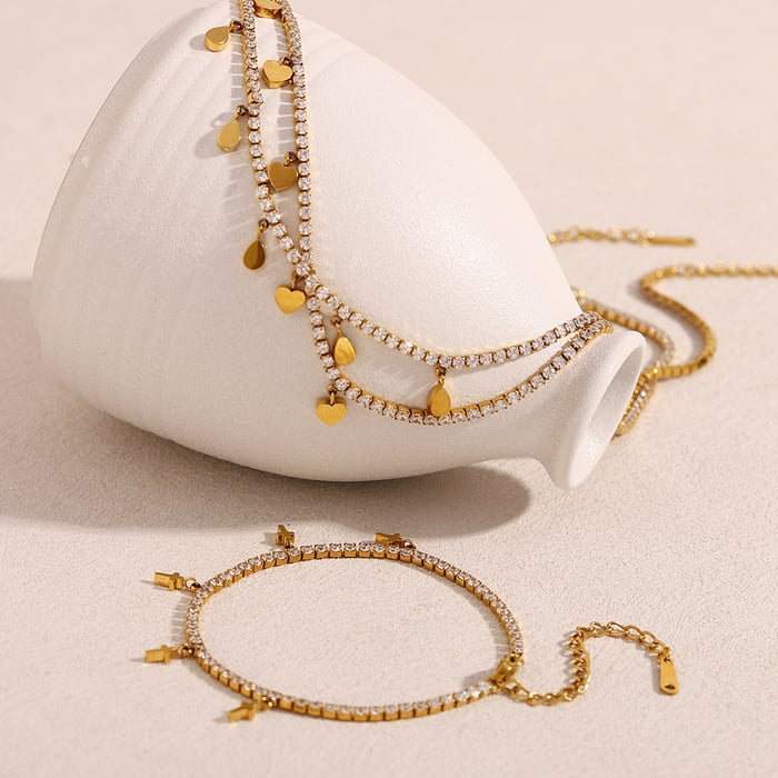 Luxurious Series Elegant Solid Color Stainless Steel Women's Chain Necklaces h5Picture2