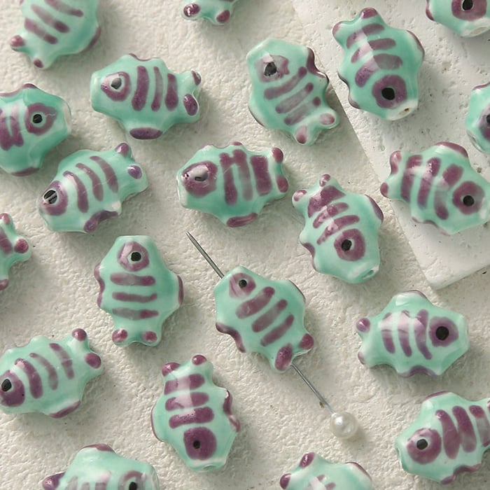 1 Piece Fish Ceramics DIY Jewelry Bead Picture2