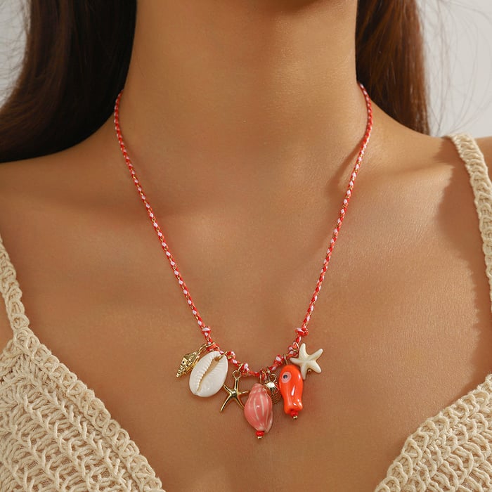 Oceanic Ceramics Alloy Pendant Necklaces h5Picture3