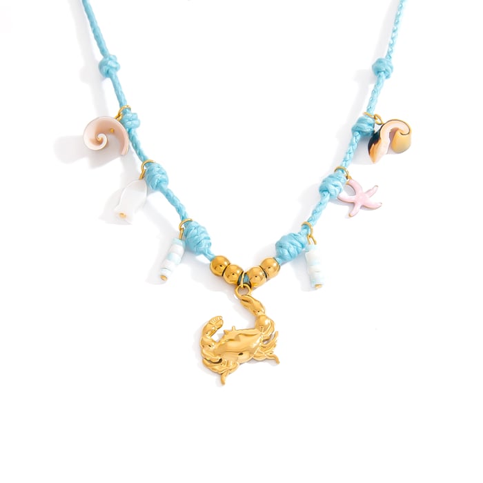 Oceanic Stainless Steel Gold Color Pendant Necklaces