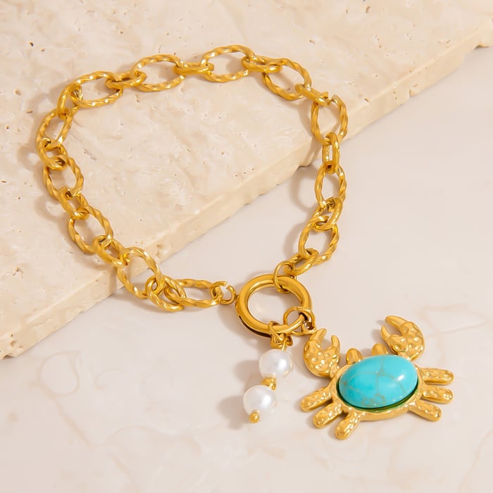 Cute Little Crab Stainless Steel Women's Bracelet h5Picture4